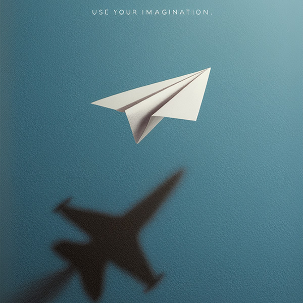 Creative ad for imagination company